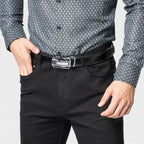 Ceinture Cuir Lisse Formelle Homme Boucle Automatique | Morvex La Maison de la Ceinture