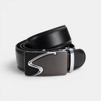 Ceinture Cuir Homme Boucle Automatique Formelle Noire | Varkel