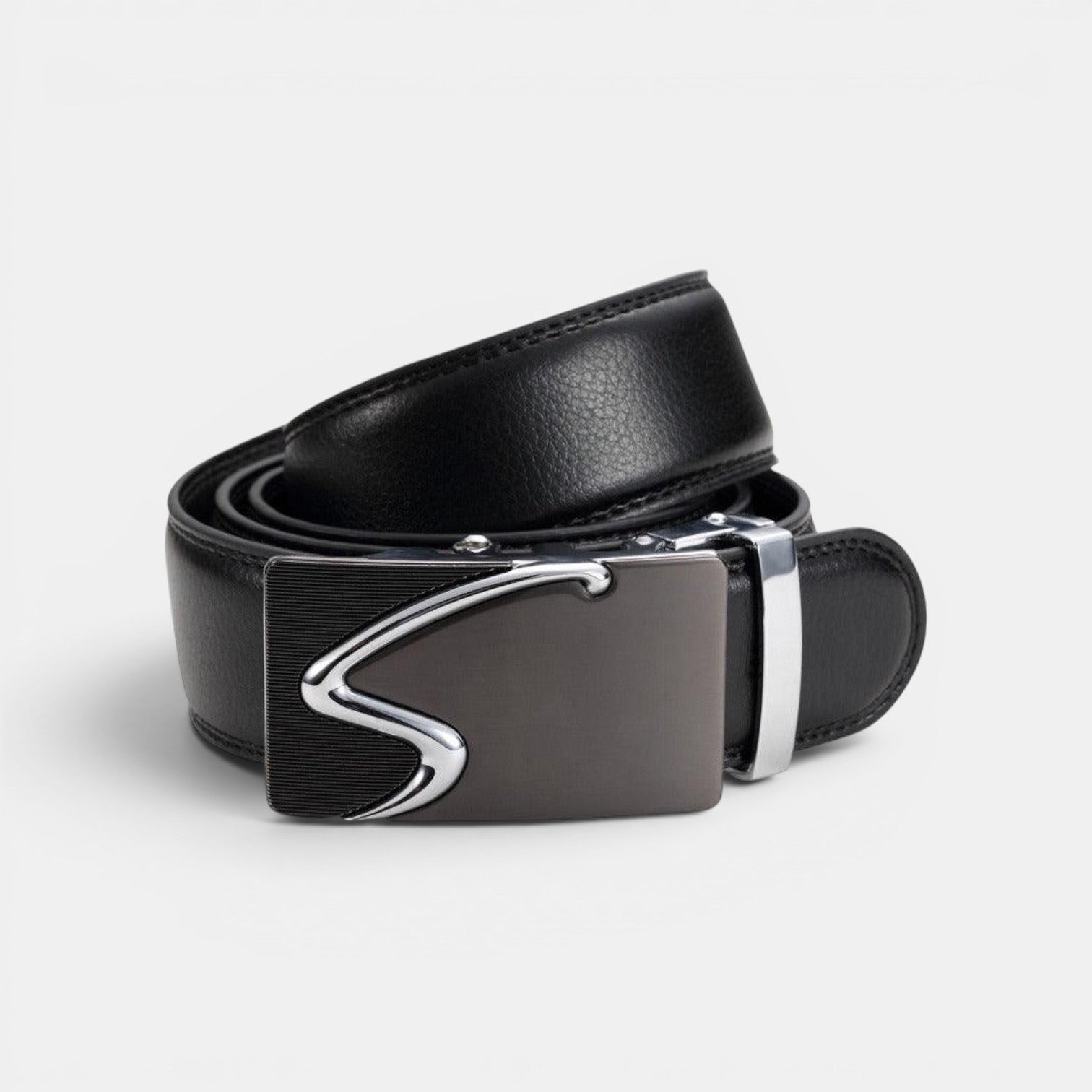 Ceinture Cuir Homme Boucle Automatique Formelle Noire | Varkel