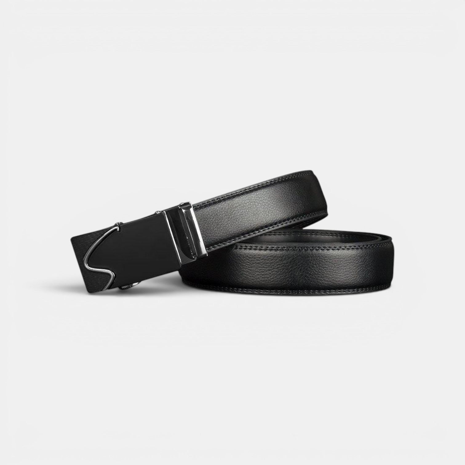 Ceinture Cuir Homme Boucle Automatique Formelle Noire | Varkel