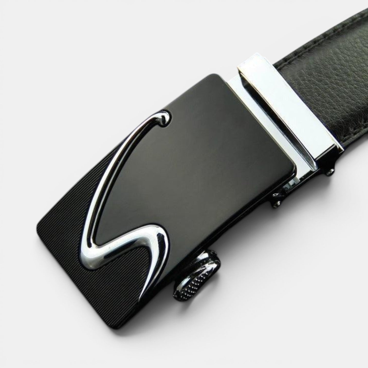 Ceinture Cuir Homme Boucle Automatique Formelle Noire | Varkel