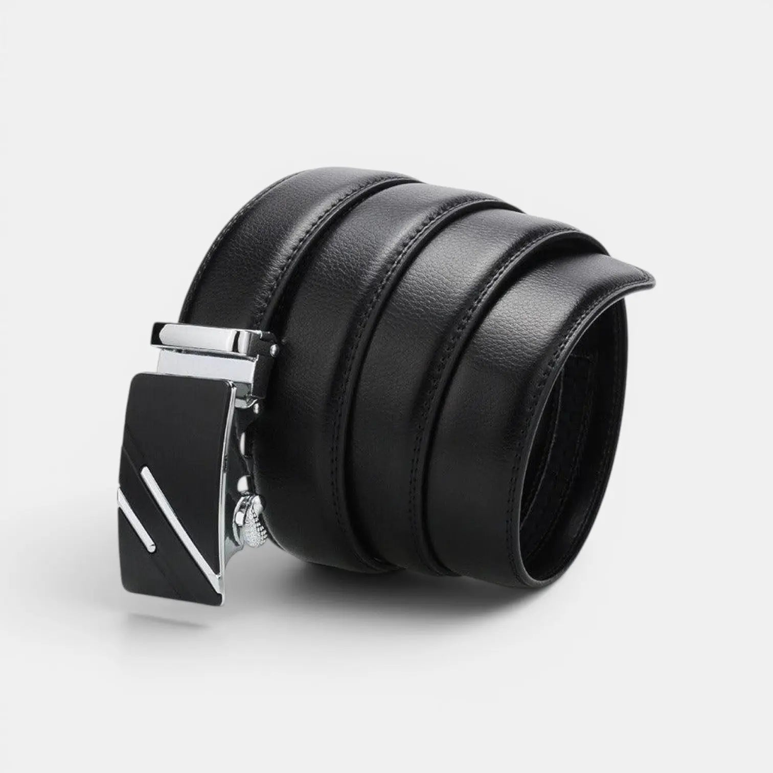 Ceinture Formelle Cuir Lisse Noire Boucle Automatique Homme | Kelvox La Maison de la Ceinture