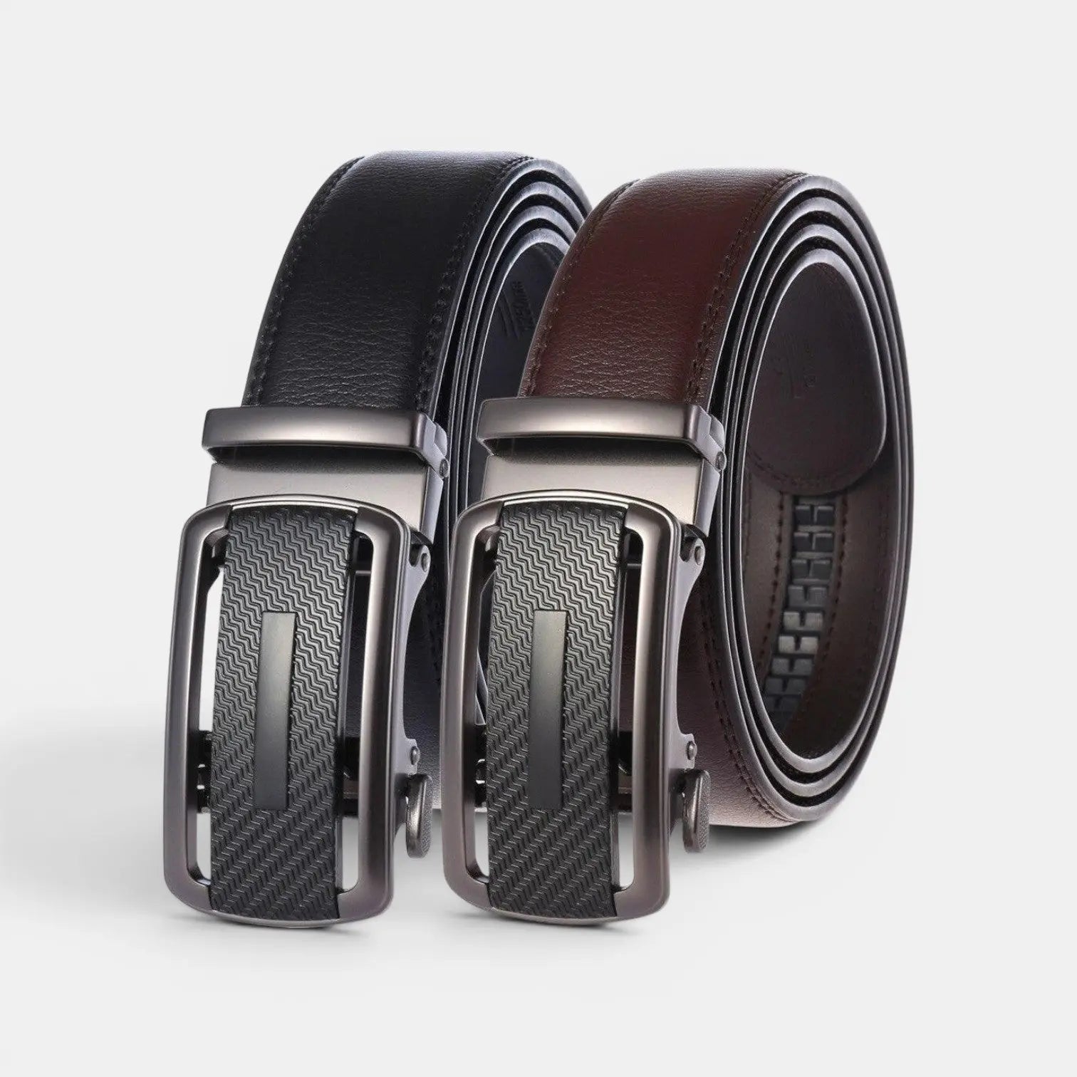Ceinture Cuir Homme Costume Boucle Automatique Texturée | Kolvex La Maison de la Ceinture