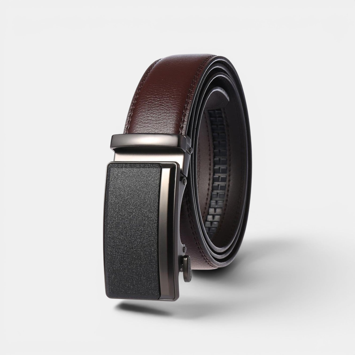 Ceinture Cuir Homme Boucle Automatique Marron | Vorkaën