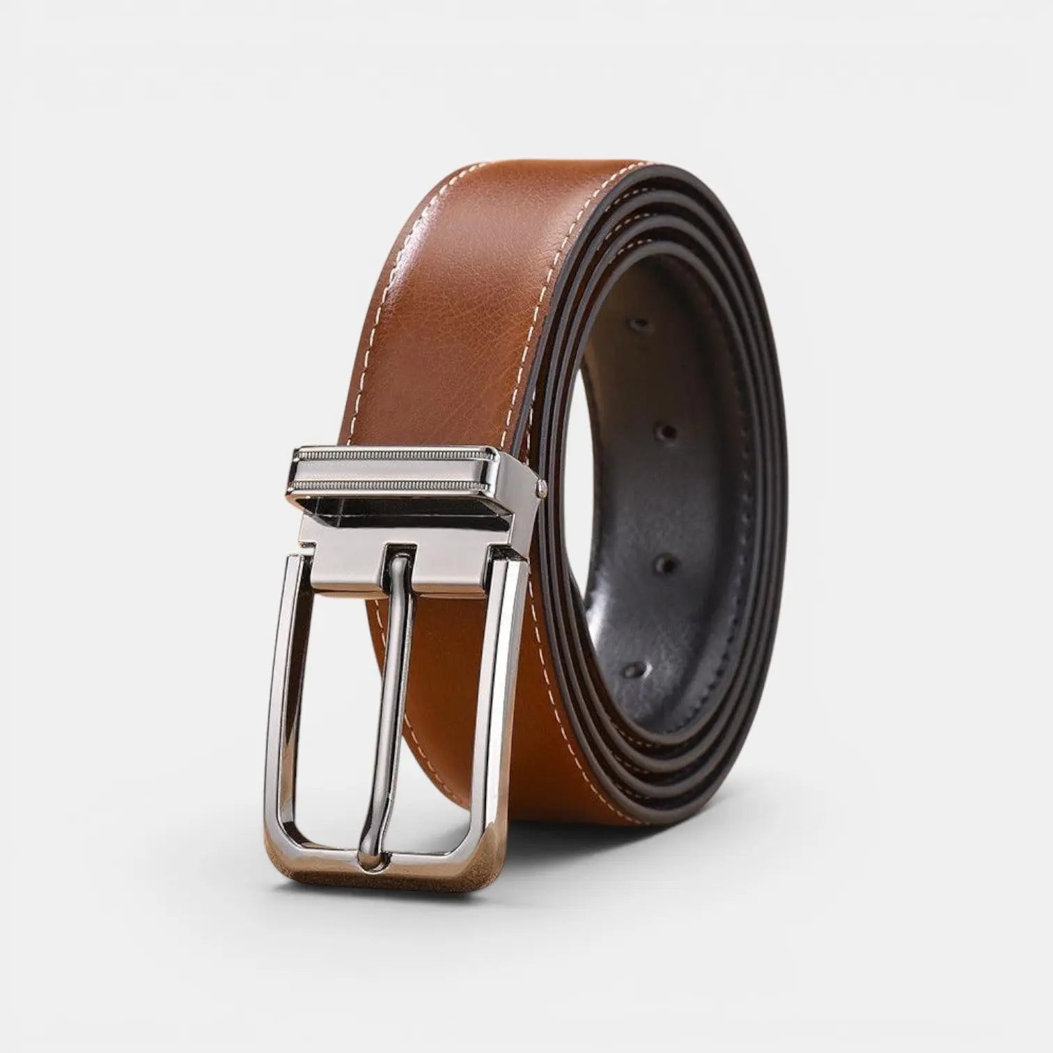 Ceinture Cuir Homme Costume Boucle Ardillon Argentée Élégante | Elvox La Maison de la Ceinture