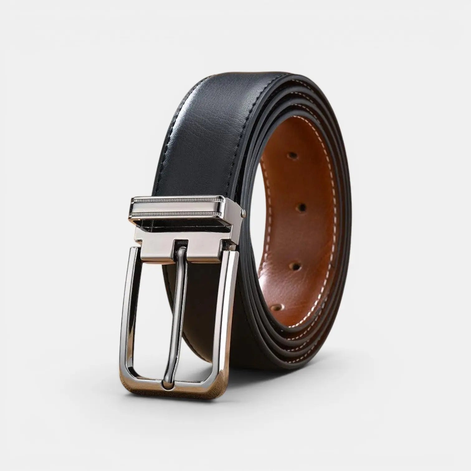 Ceinture Cuir Homme Costume Boucle Ardillon Argentée Élégante | Elvox La Maison de la Ceinture