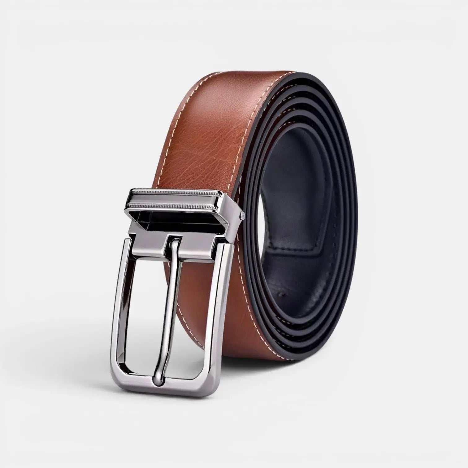 Ceinture Cuir Homme Costume Boucle Ardillon Argentée Élégante | Elvox La Maison de la Ceinture