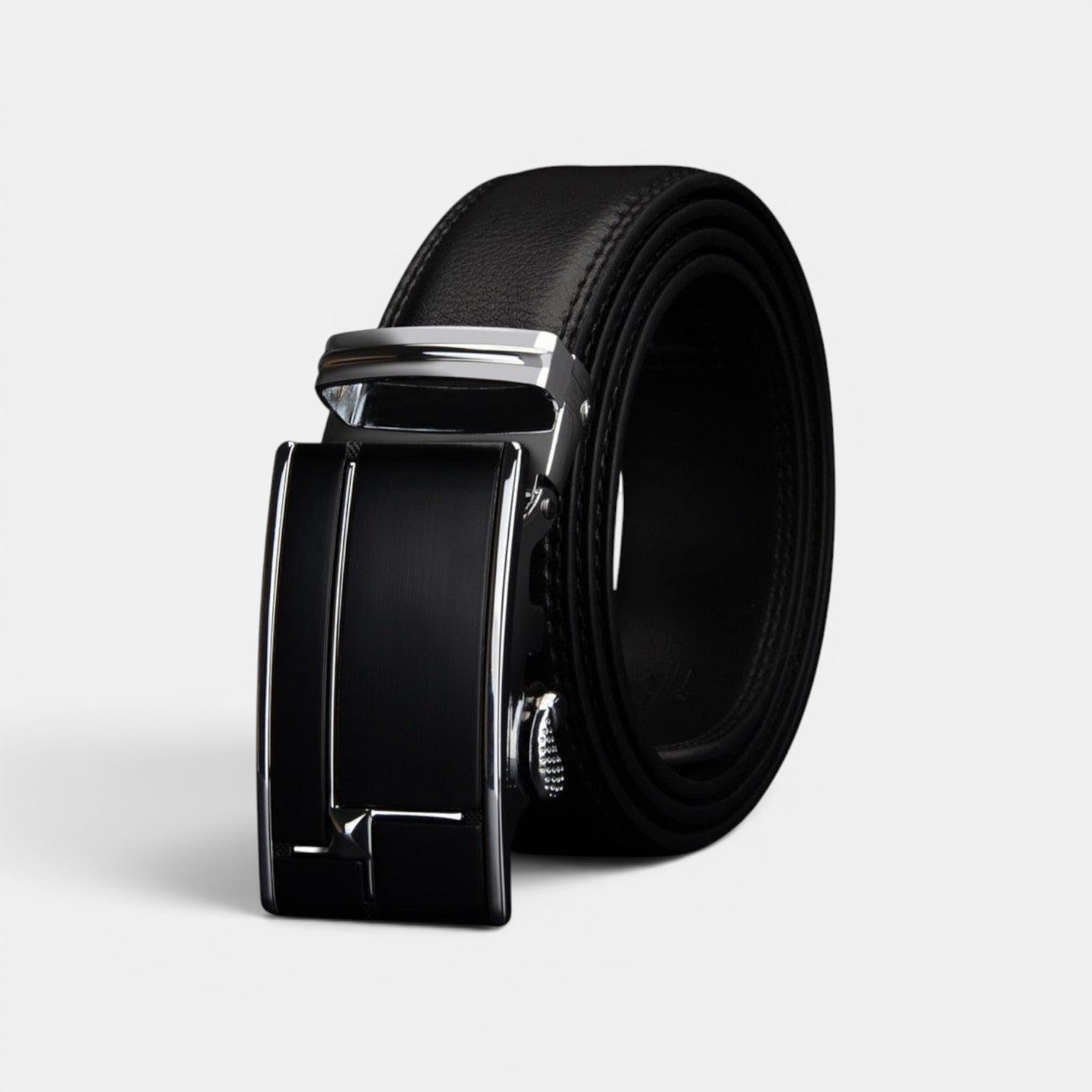 Ceinture Cuir Homme Boucle Automatique Noire | Vandrel