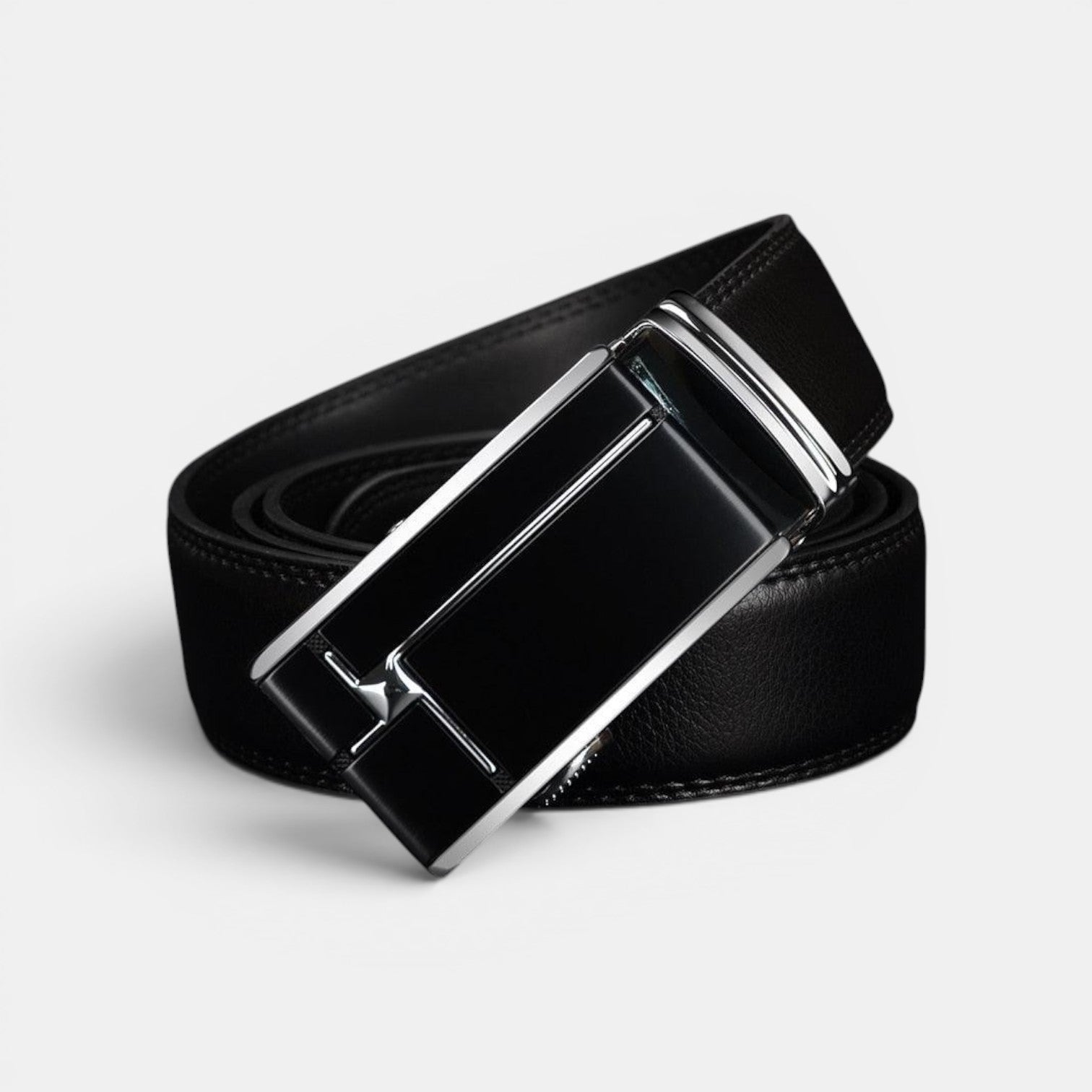 Ceinture Cuir Homme Boucle Automatique Noire | Vandrel