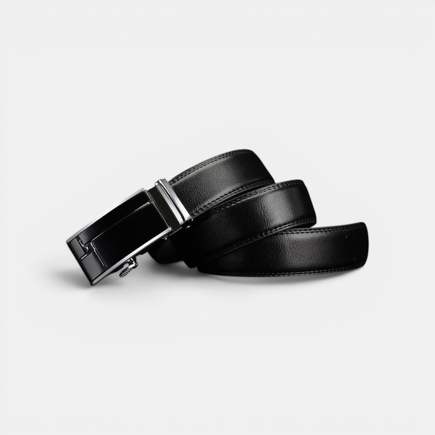 Ceinture Cuir Homme Boucle Automatique Noire | Vandrel