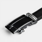 Ceinture Cuir Homme Boucle Automatique Noire | Vandrel
