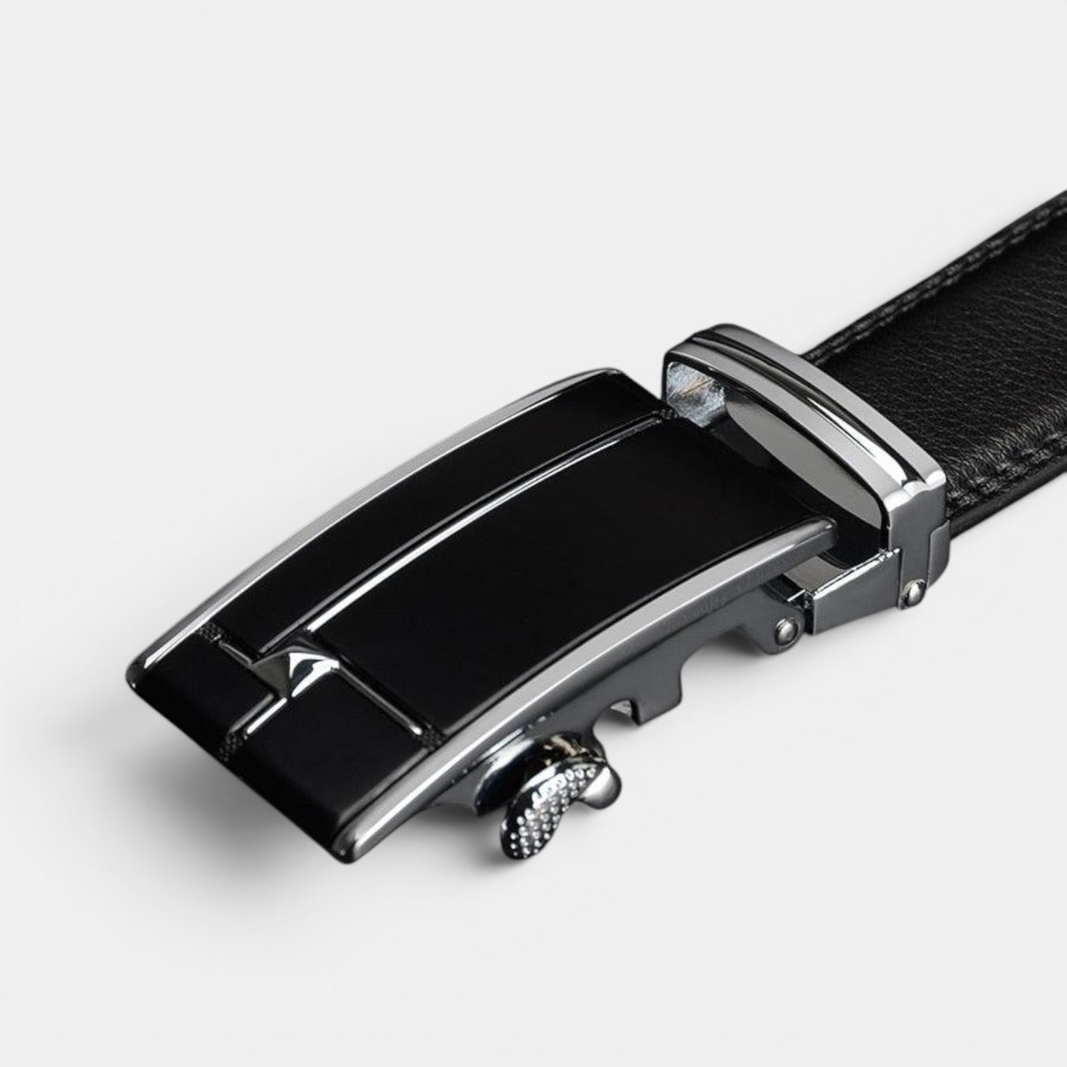 Ceinture Cuir Homme Boucle Automatique Noire | Vandrel