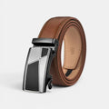 Ceinture Costume Cuir Lisse Automatique Marron Homme | Corvax La Maison de la Ceinture