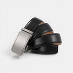 Ceinture Cuir Formelle Homme Boucle Automatique Argentée | Cronvex La Maison de la Ceinture