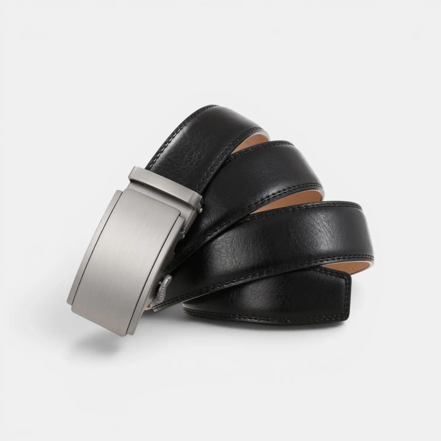 Ceinture Cuir Formelle Homme Boucle Automatique Argentée | Cronvex La Maison de la Ceinture