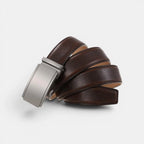 Ceinture Cuir Formelle Homme Boucle Automatique Argentée | Cronvex La Maison de la Ceinture