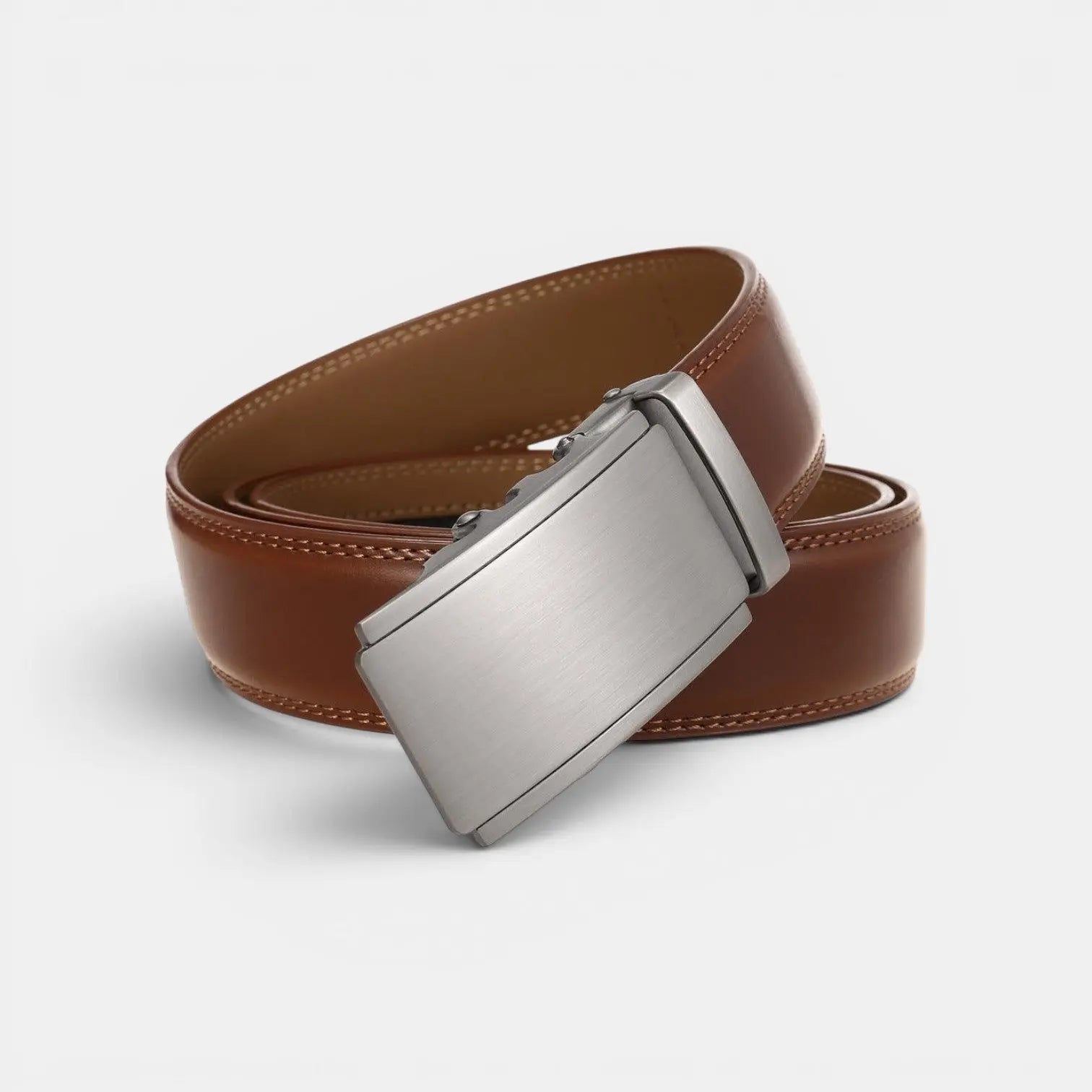Ceinture Cuir Formelle Homme Boucle Automatique Argentée | Cronvex La Maison de la Ceinture