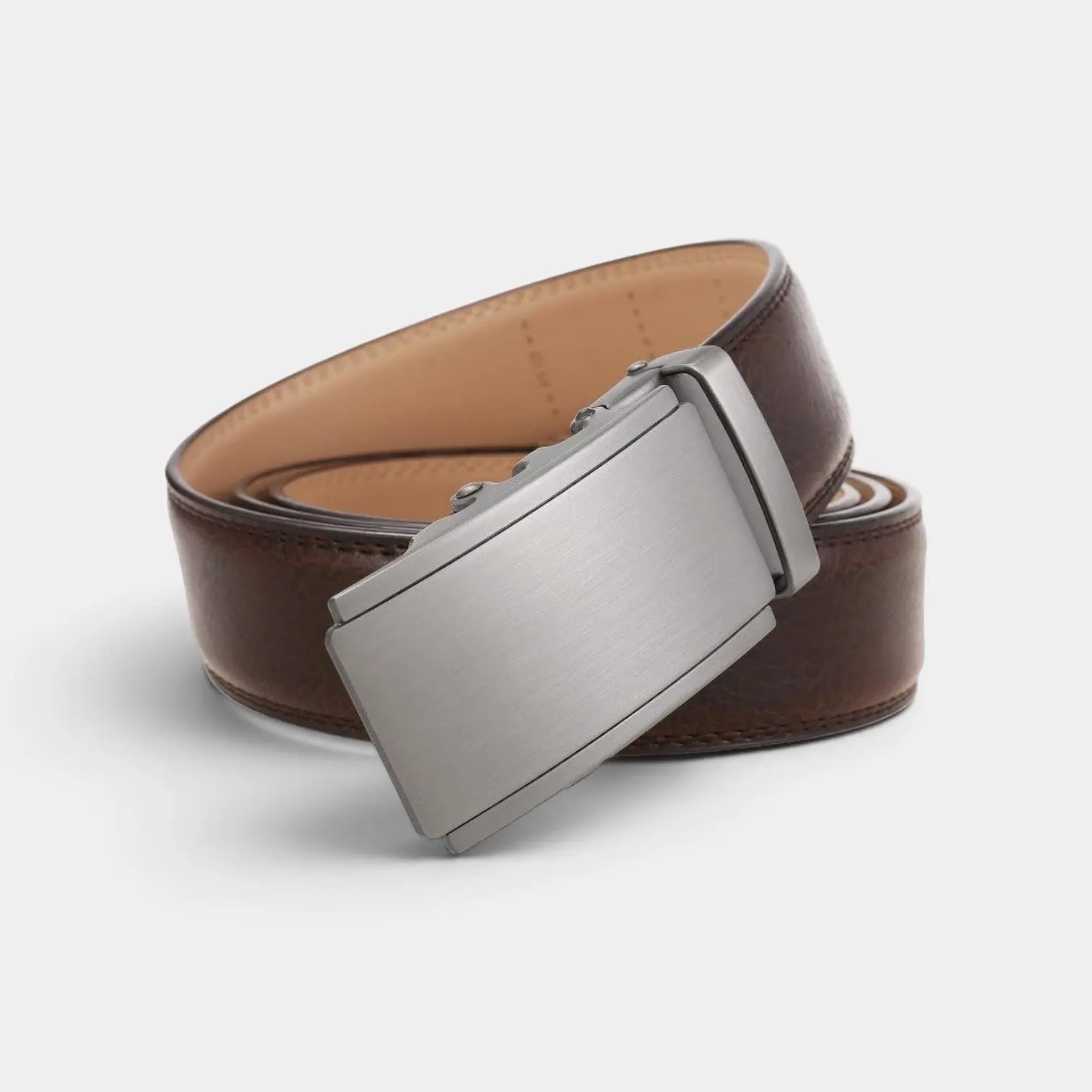 Ceinture Cuir Formelle Homme Boucle Automatique Argentée | Cronvex La Maison de la Ceinture