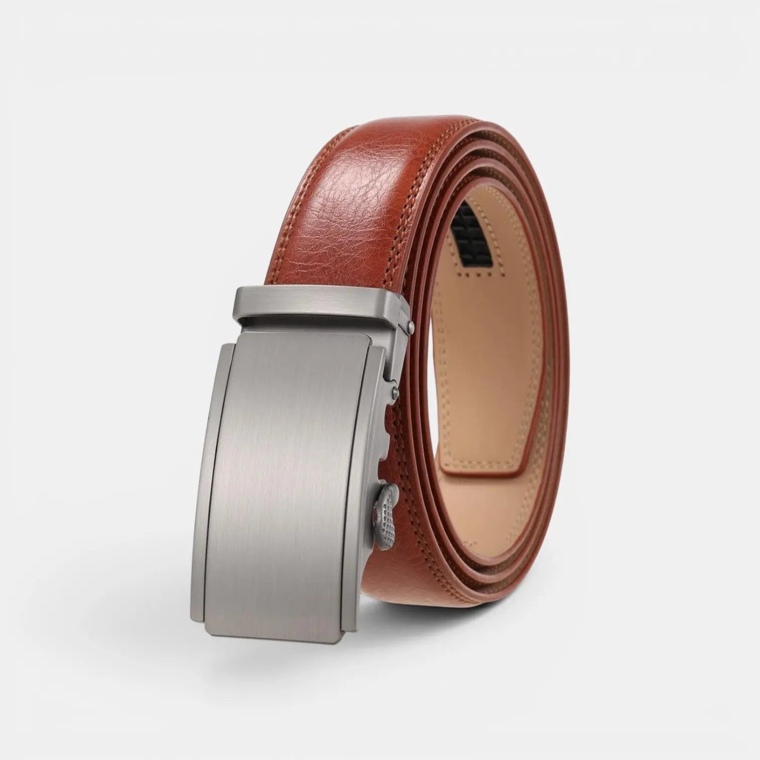 Ceinture Cuir Formelle Homme Boucle Automatique Argentée | Cronvex La Maison de la Ceinture
