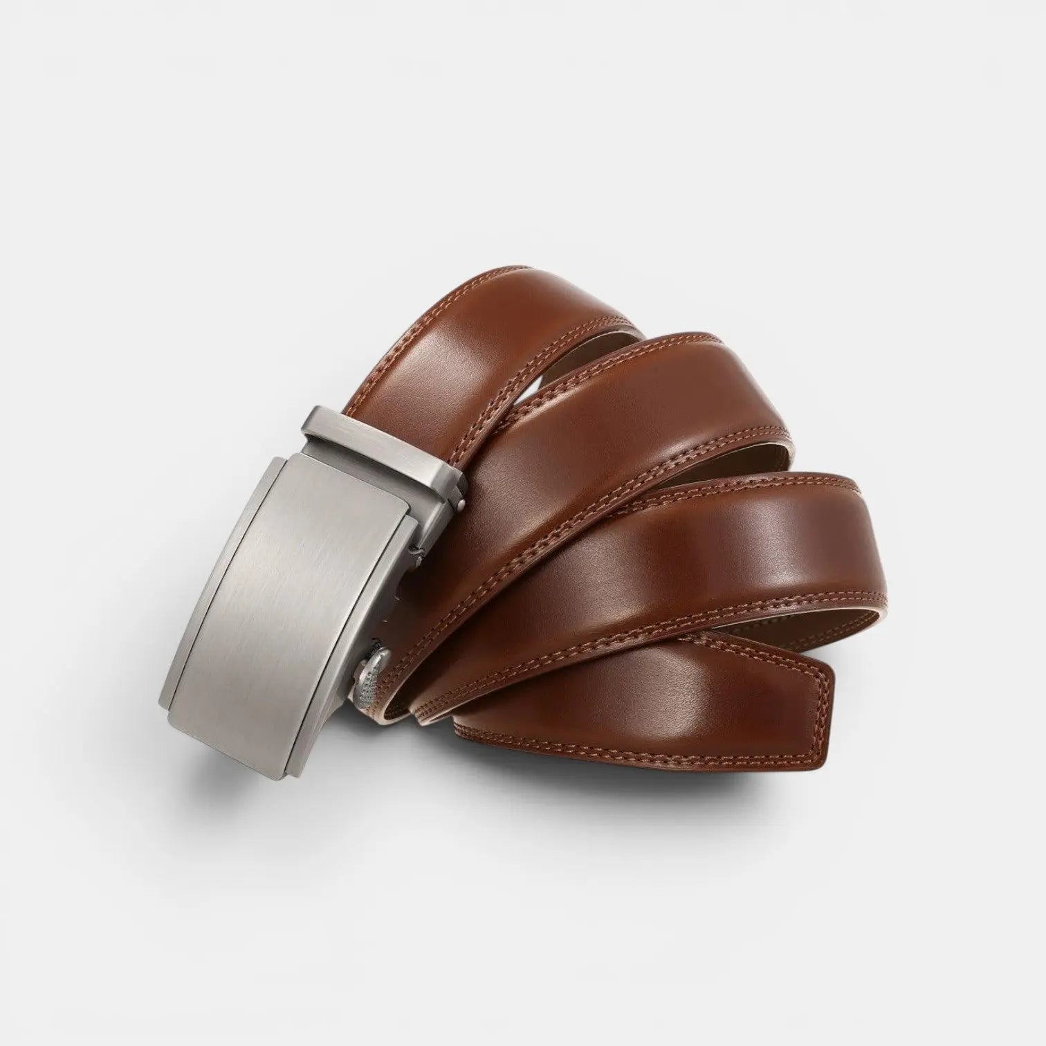 Ceinture Cuir Formelle Homme Boucle Automatique Argentée | Cronvex La Maison de la Ceinture