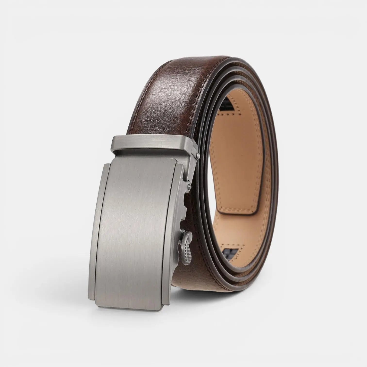 Ceinture Cuir Formelle Homme Boucle Automatique Argentée | Cronvex La Maison de la Ceinture