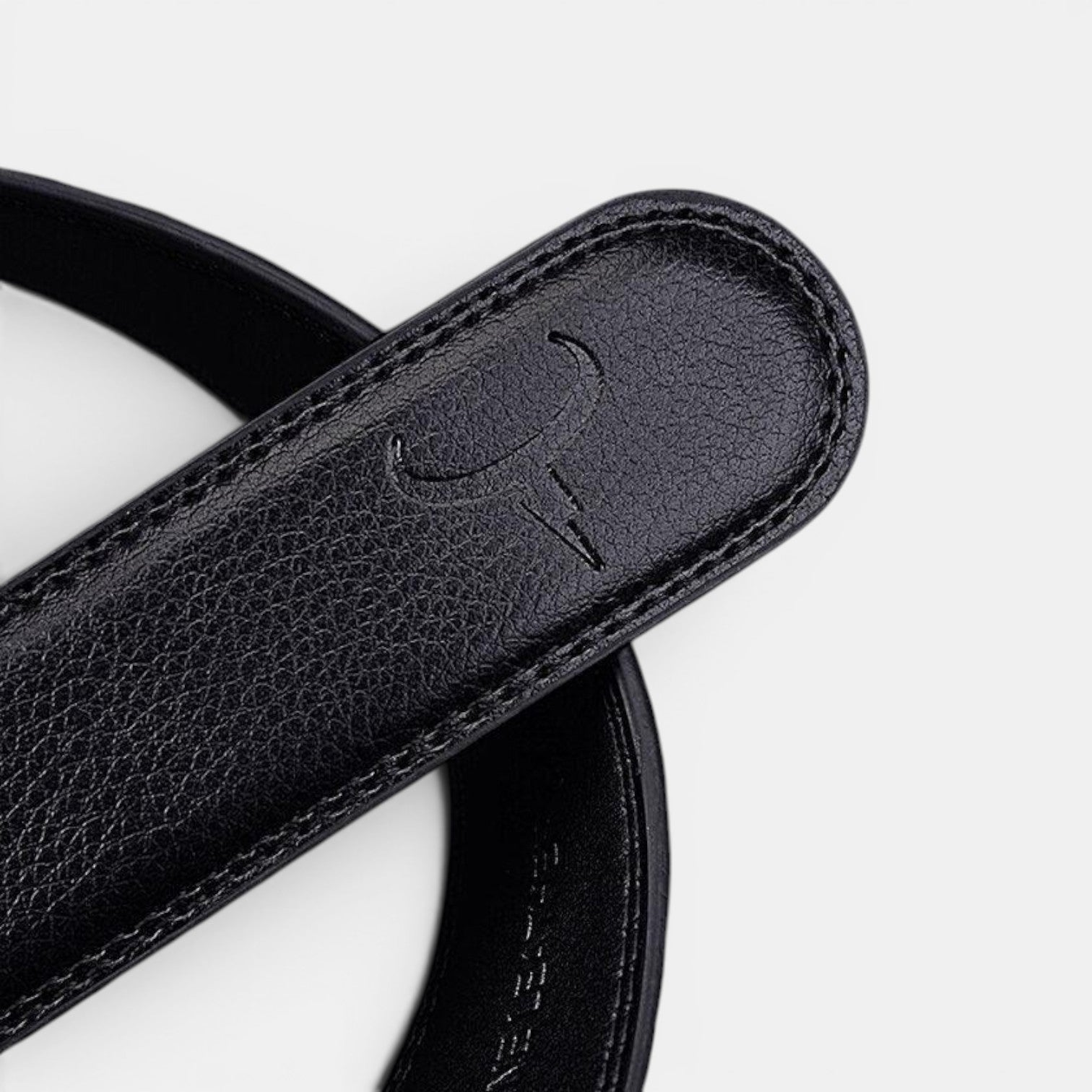 Ceinture Cuir Homme Boucle Automatique Cliquet Costume Noire | Zalvoren