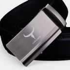 Ceinture Cuir Homme Boucle Automatique Cliquet Costume Noire | Zalvoren
