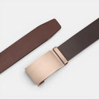Ceinture Cuir Homme Boucle Automatique Costume Café | Vantor