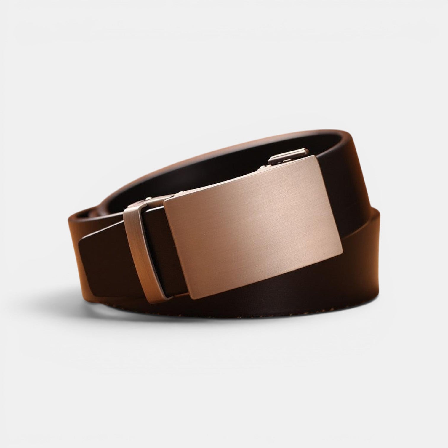Ceinture Cuir Homme Boucle Automatique Costume Café | Vantor