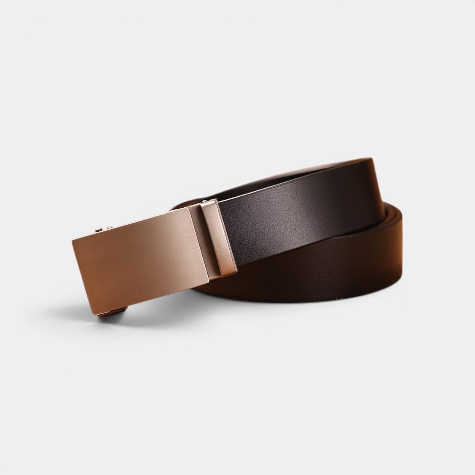 Ceinture Cuir Homme Boucle Automatique Costume Café | Vantor