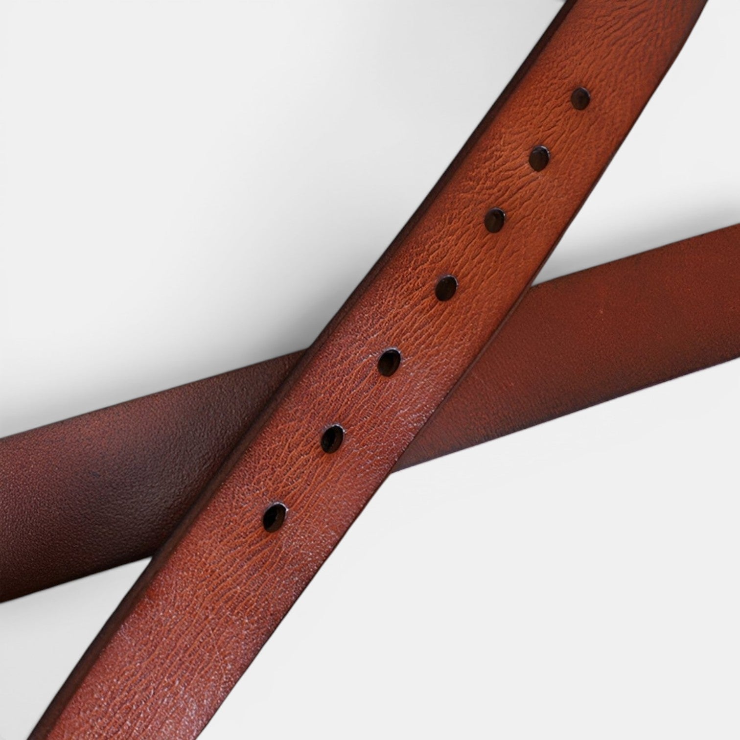 Ceinture Cuir Pleine Fleur Homme Boucle Noire Marron | Vaxdorn