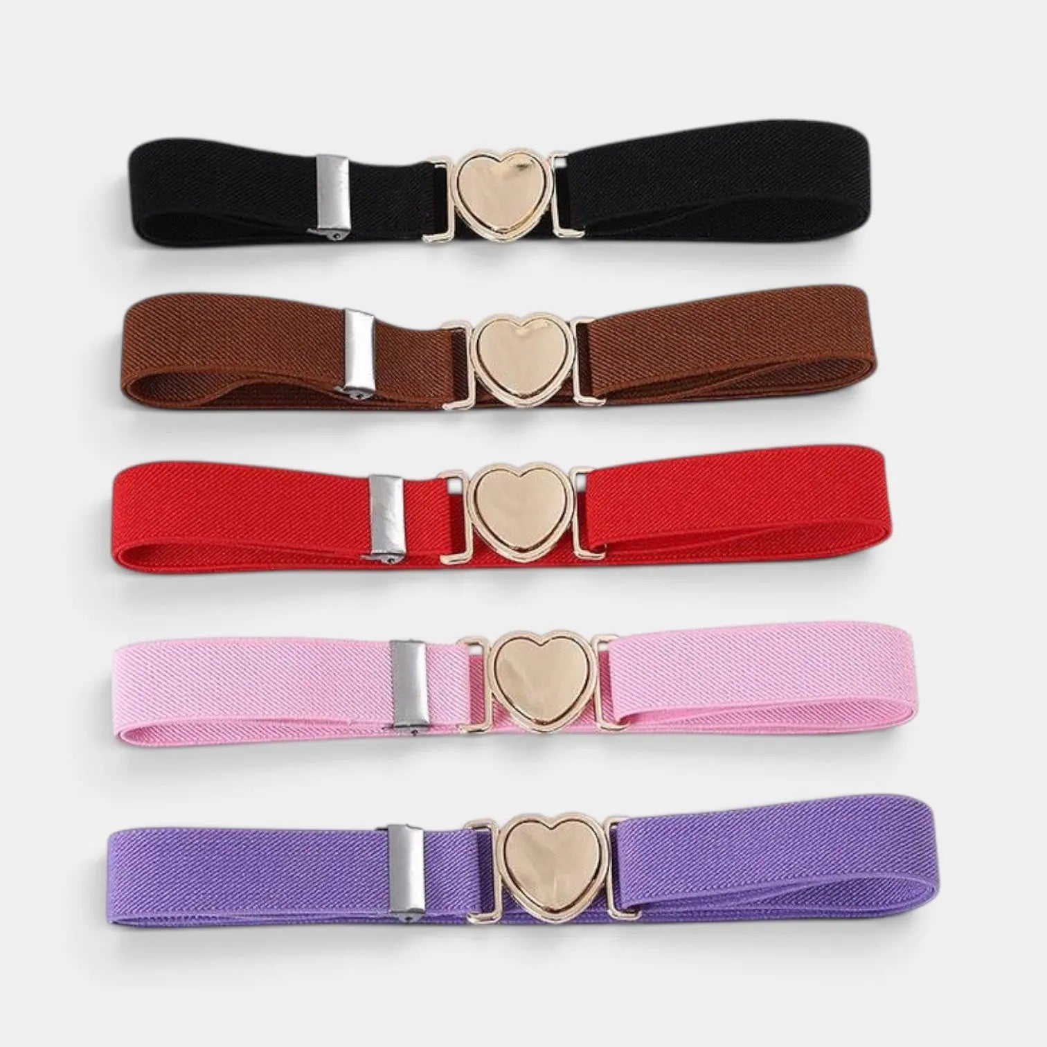 Ceinture Élastique Enfant Fille Boucle Cœur Attache Rapide | Dotrix La Maison de la Ceinture