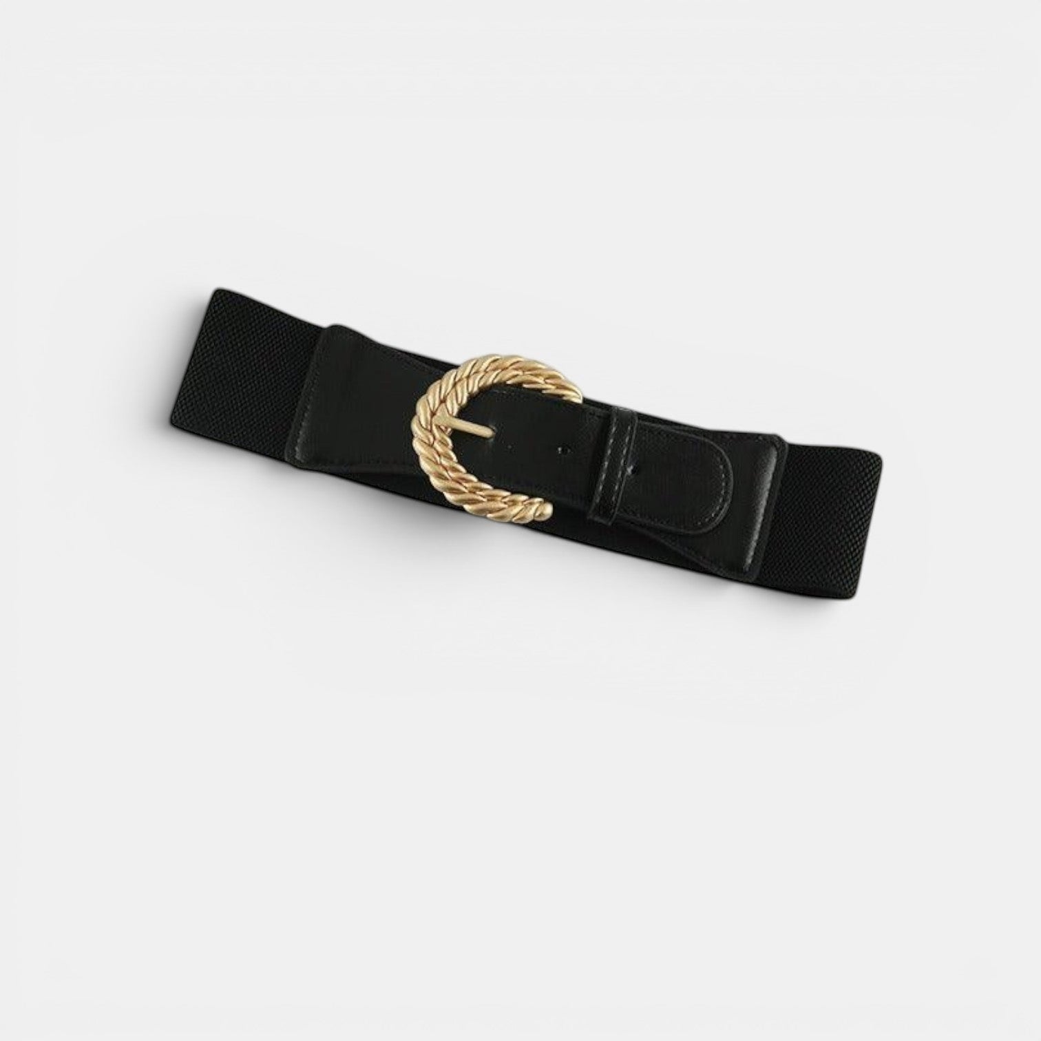 Ceinture Élastique Femme Large Boucle Dorée Torsadée | Vaslin