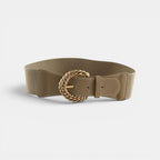 Ceinture Élastique Femme Large Boucle Dorée Torsadée | Vaslin