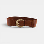 Ceinture Élastique Femme Large Boucle Dorée Torsadée | Vaslin