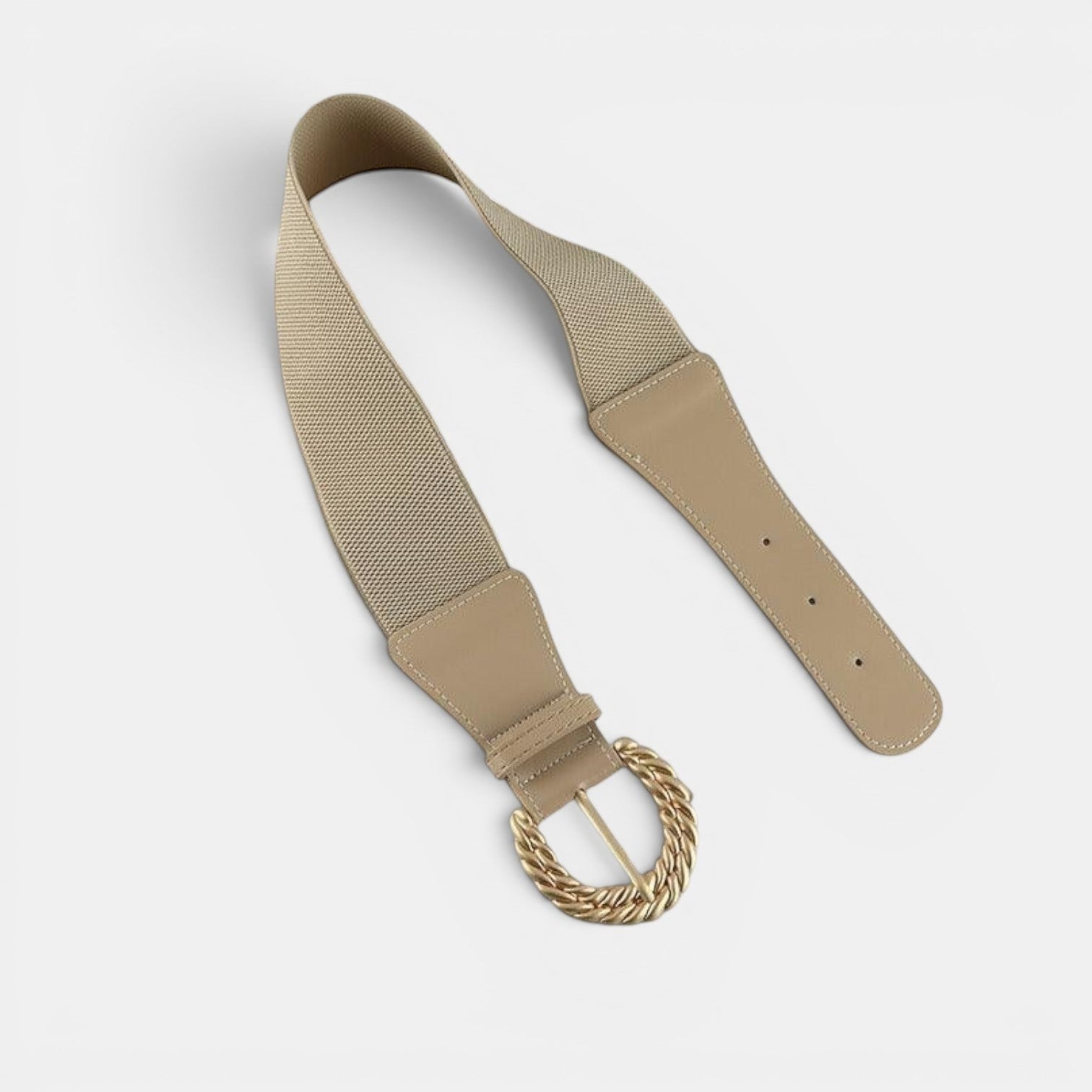 Ceinture Élastique Femme Large Boucle Dorée Torsadée | Vaslin