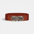Ceinture Large Élastique Femme Boucle Ronde Dorée | Rovelx La Maison de la Ceinture