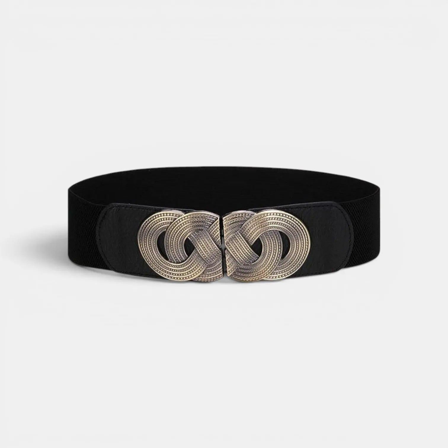 Ceinture Large Élastique Femme Boucle Ronde Dorée | Rovelx La Maison de la Ceinture