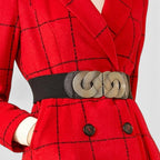 Ceinture Large Élastique Femme Boucle Ronde Dorée | Rovelx La Maison de la Ceinture
