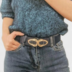 Ceinture Large Élastique Simili Vegan Femme Boucle Dorée | Lysova La Maison de la Ceinture