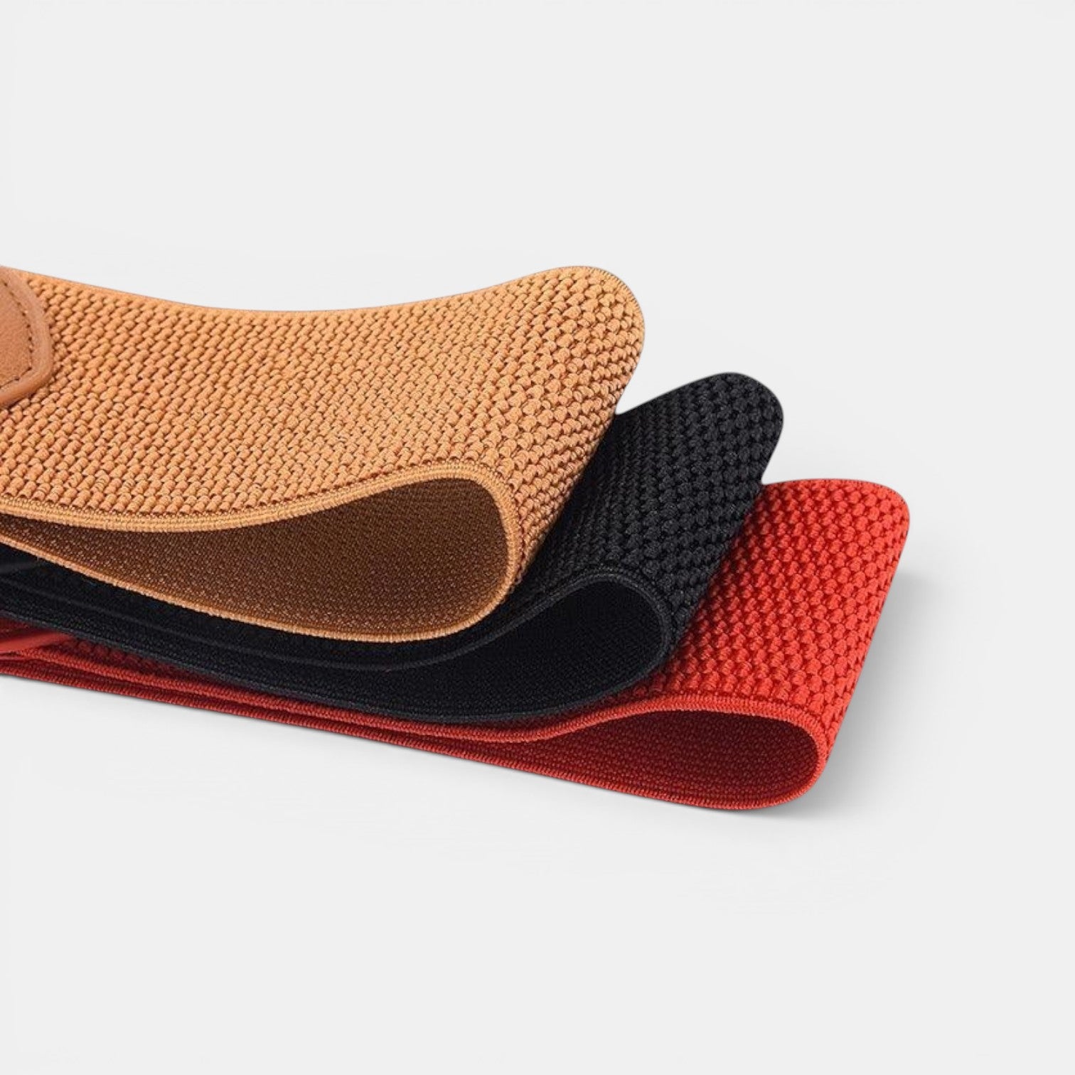 Ceinture Élastique Femme Taille Haute Boucle Dorée Noire | Velmora