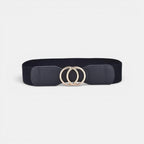 Ceinture Large Élastique Femme Boucle Dorée Double Anneau | Elvorx La Maison de la Ceinture