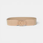 Ceinture Large Élastique Femme Boucle Dorée Double Anneau | Elvorx La Maison de la Ceinture