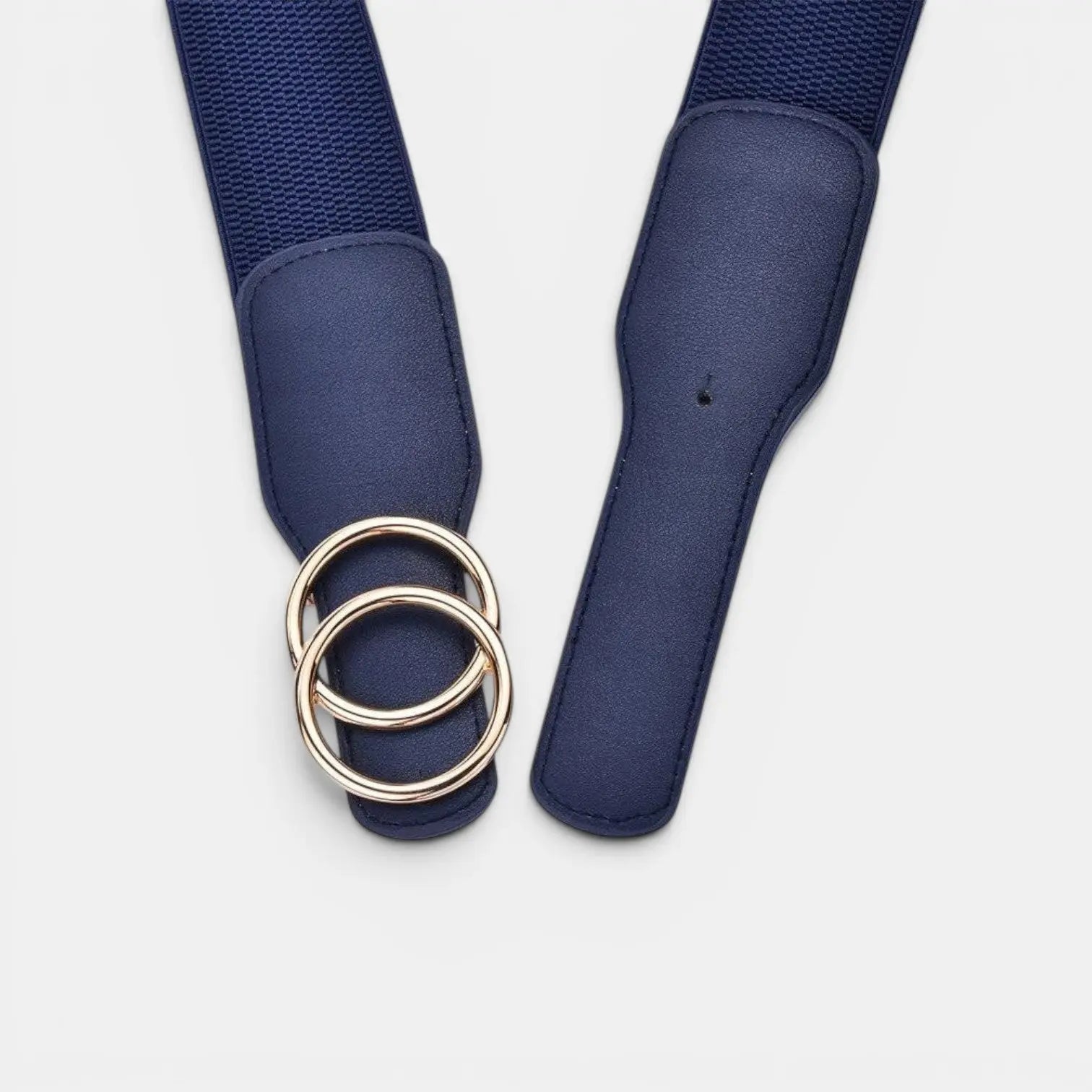 Ceinture Large Élastique Femme Boucle Dorée Double Anneau | Elvorx La Maison de la Ceinture