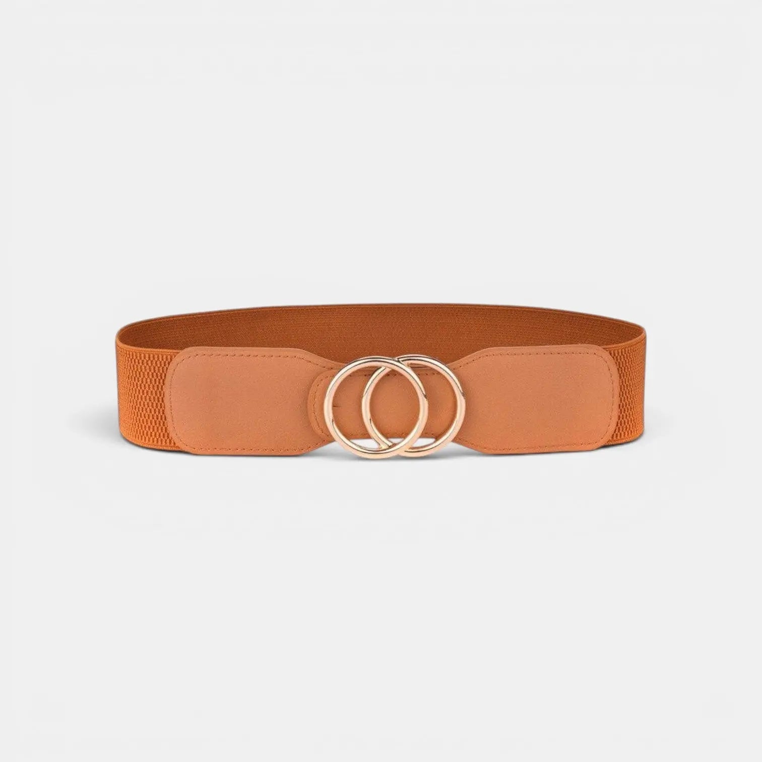 Ceinture Large Élastique Femme Boucle Dorée Double Anneau | Elvorx La Maison de la Ceinture