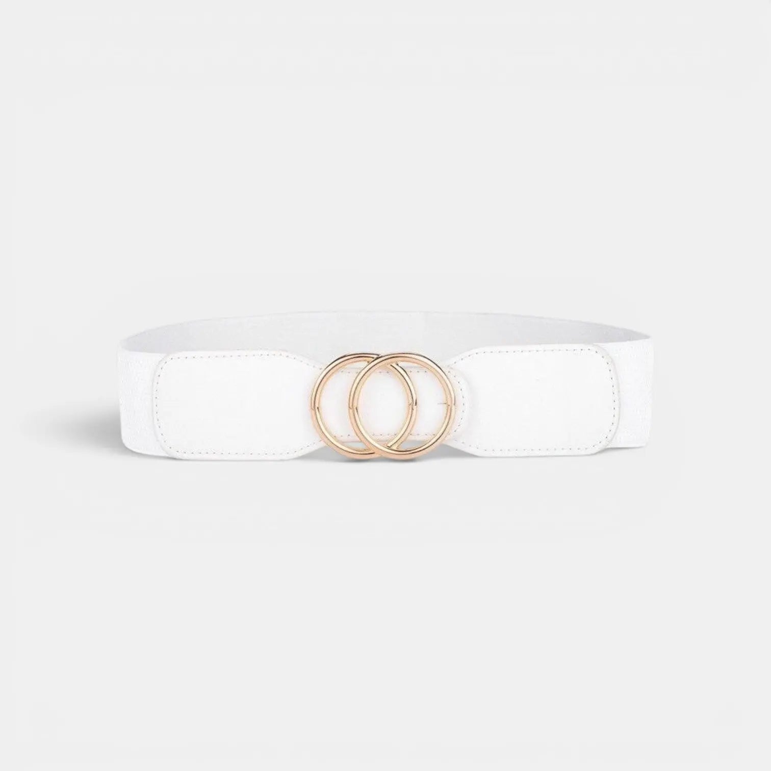 Ceinture Large Élastique Femme Boucle Dorée Double Anneau | Elvorx La Maison de la Ceinture