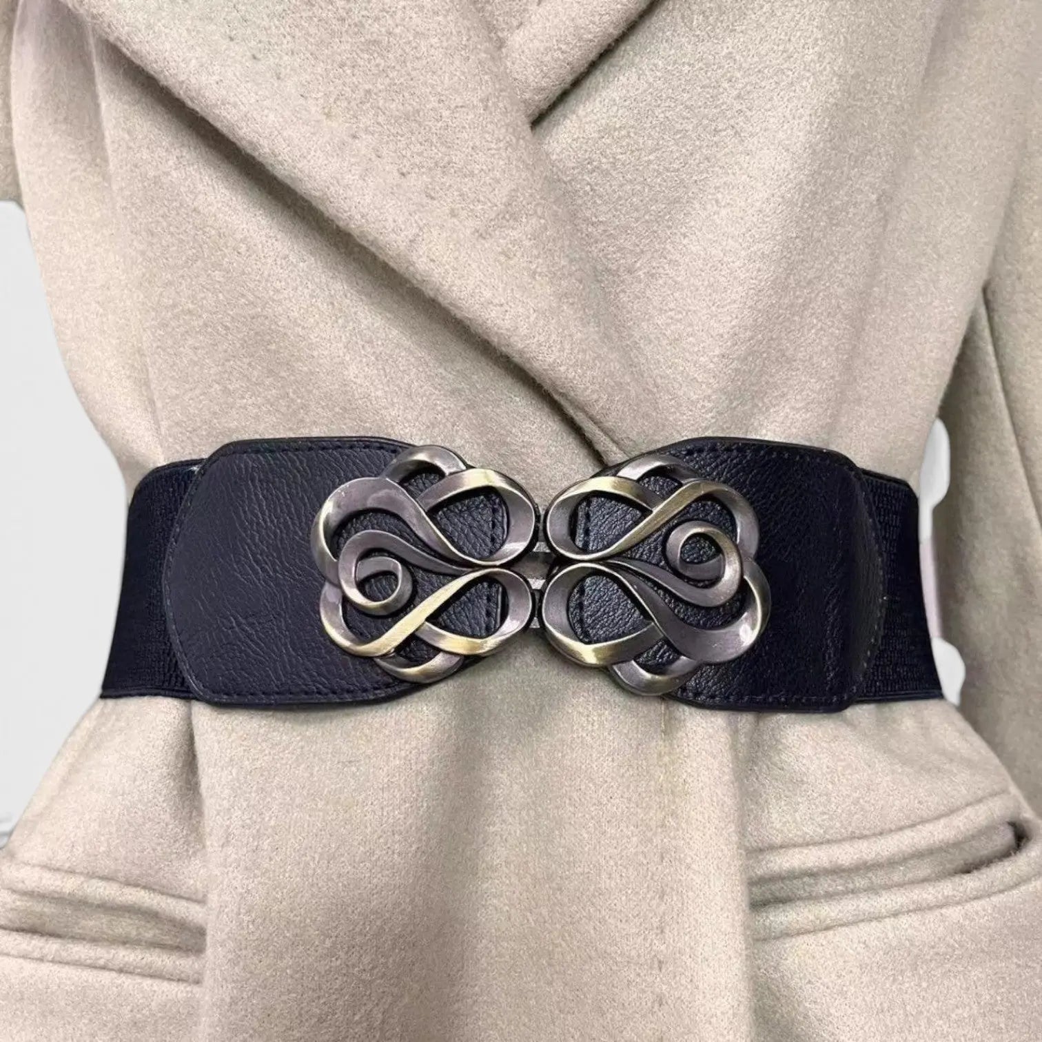 Ceinture Large Élastique Taille Haute Femme Boucle Florale | Tolvex La Maison de la Ceinture
