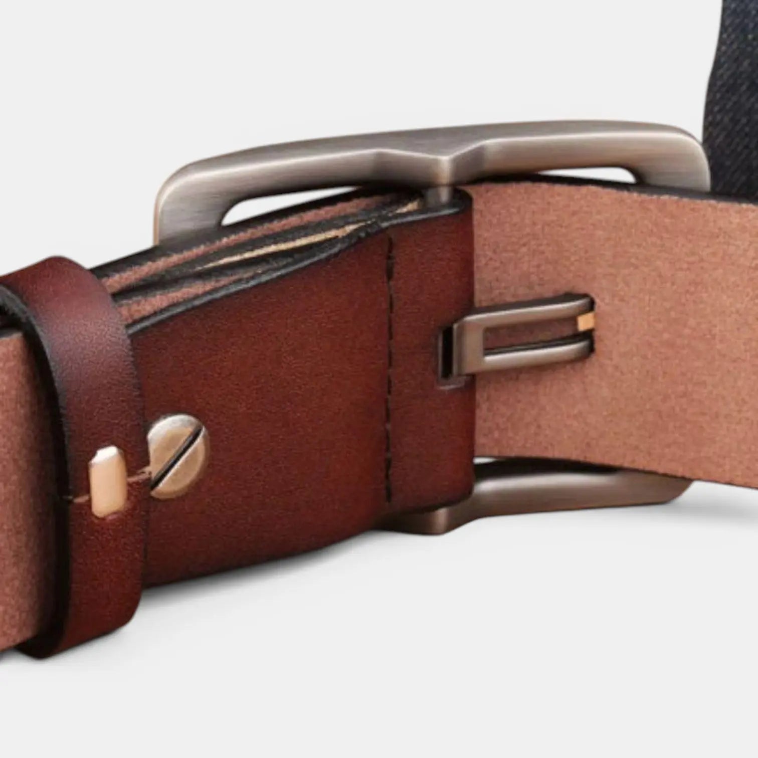 Ceinture en Cuir Lisse Homme Boucle Ardillon Ajourée | Lorjex La Maison de la Ceinture