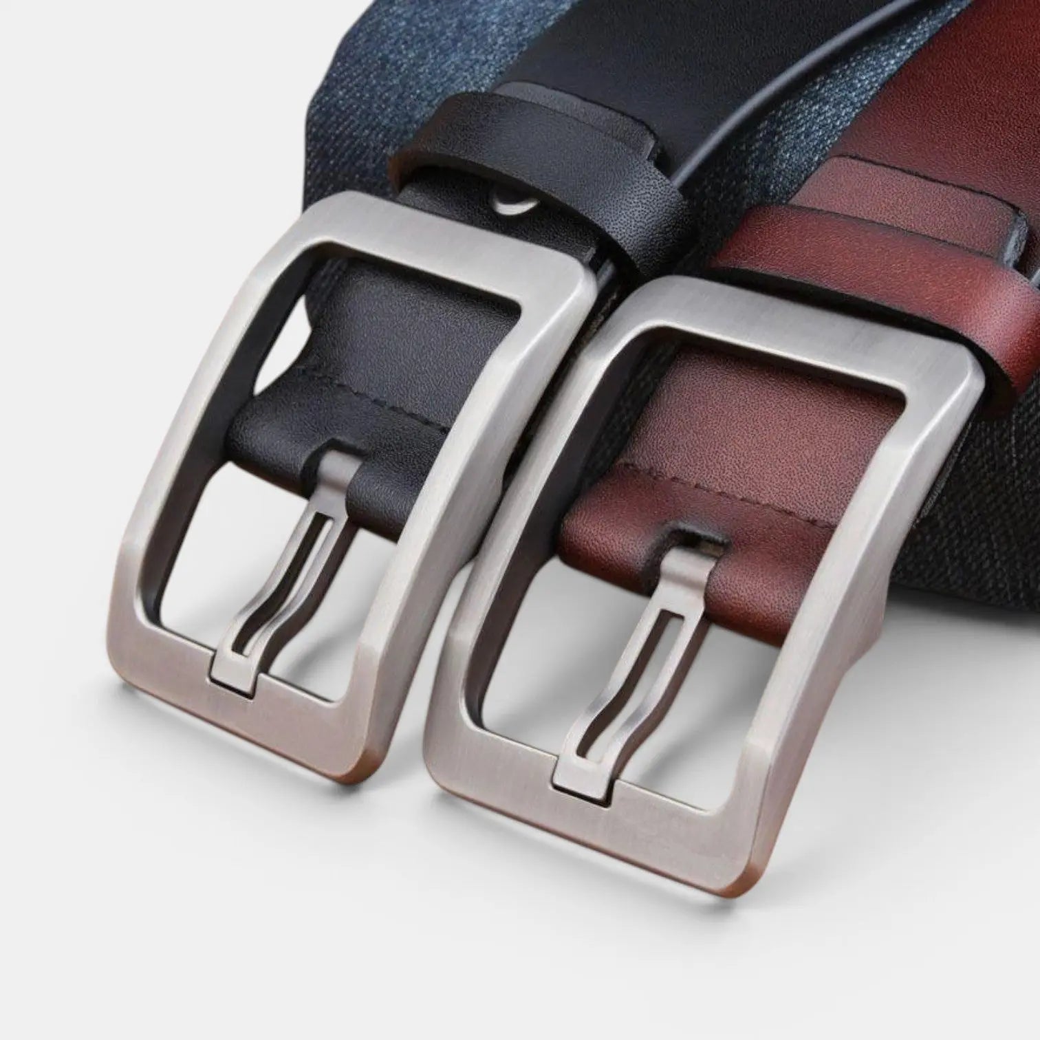 Ceinture en Cuir Lisse Homme Boucle Ardillon Ajourée | Lorjex La Maison de la Ceinture