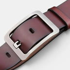 Ceinture en Cuir Lisse Homme Boucle Ardillon Ajourée | Lorjex La Maison de la Ceinture
